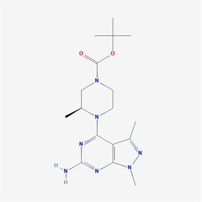 (S)-tert-Butyl 4-(6-amino-1,3-dimethyl-1H-pyrazolo[3,4-d]pyrimidin-4-yl)-3-methylpiperazine-1-carboxylate