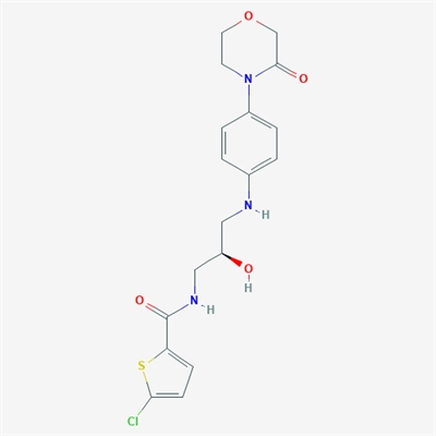 (R)-5-Chloro-N-(2-hydroxy-3-((4-(3-oxomorpholino)phenyl)amino)propyl)thiophene-2-carboxamide