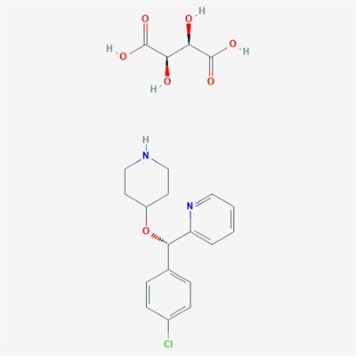 (S)-2-((4-Chlorophenyl)(piperidin-4-yloxy)methyl)pyridine (2R,3R)-2,3-dihydroxysuccinate