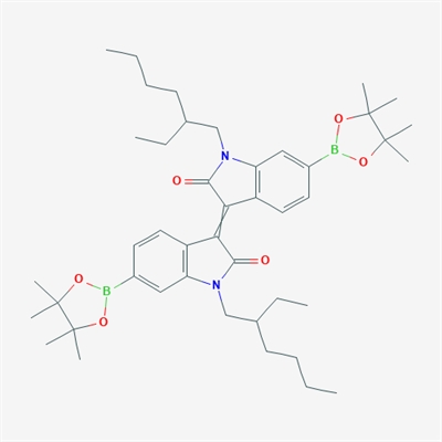 1,1'-Bis-(2-ethyl-hexyl)-6,6'-bis-(4,4,5,5-tetramethyl-[1,3,2]dioxaborolan-2-yl)-1H,1'H-[3,3']biindolylidene-2,2'-dione