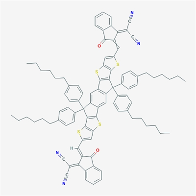 2,2'-[[6,6,12,12-tetrakis(4-hexylphenyl)-s-indacenodithieno[3,2-b]thiophene]methylidyne(3-oxo-1H-indene-2,1(3H)-diylidene)]]bis(propanedinitrile)