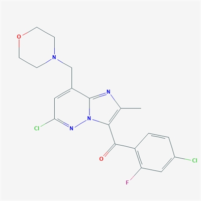 (4-Chloro-2-fluorophenyl)(6-chloro-2-methyl-8-(morpholinomethyl)imidazo[1,2-b]pyridazin-3-yl)methanone