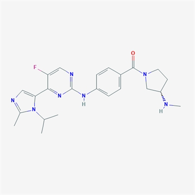 (S)-(4-((5-Fluoro-4-(1-isopropyl-2-methyl-1H-imidazol-5-yl)pyrimidin-2-yl)amino)phenyl)(3-(methylamino)pyrrolidin-1-yl)methanone