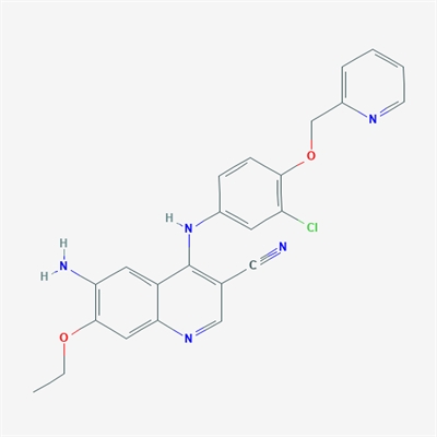 6-Amino-4-((3-chloro-4-(pyridin-2-ylmethoxy)phenyl)amino)-7-ethoxyquinoline-3-carbonitrile