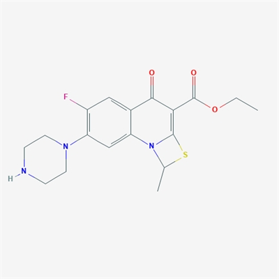 Ethyl 6-fluoro-1-methyl-4-oxo-7-(piperazin-1-yl)-1,4-dihydro-[1,3]thiazeto[3,2-a]quinoline-3-carboxylate