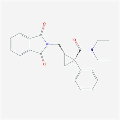 cis-2-((1,3-Dioxoisoindolin-2-yl)methyl)-N,N-diethyl-1-phenylcyclopropanecarboxamide